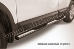 Пороги d76 с проступями SLITKOFF для Nissan Qashqai +2