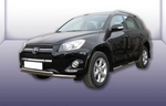 Пороги d76 с проступями SLITKOFF для Toyota RAV4 Long
