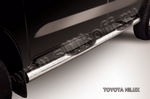 Пороги d76 с проступями SLITKOFF для Toyota Hilux