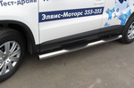 Пороги d76 с проступями SLITKOFF для Volkswagen Tiguan
