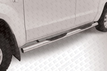 Пороги d76 с проступями SLITKOFF для Volkswagen Amarok - ОбвесКарРу VIN: VWAM13-008. 