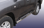 Пороги d76 с проступями SLITKOFF для Toyota Land Cruiser 200