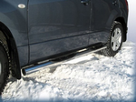 Пороги d76 с проступями SLITKOFF для Suzuki Grand Vitara 5D