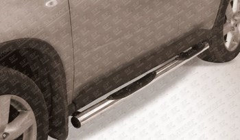 Пороги d76 с проступями SLITKOFF для Nissan X-Trail - ОбвесКарРу VIN: NXT006. 