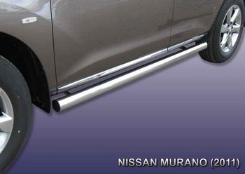 Пороги d76 труба SLITKOFF для Nissan Murano - ОбвесКарРу VIN: NIM11005. 