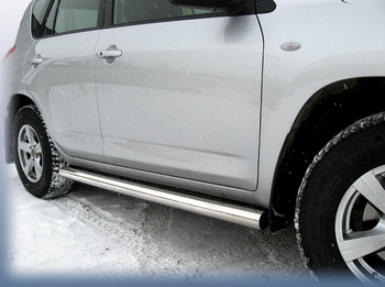 Пороги d76 труба SLITKOFF для Toyota RAV4 - ОбвесКарРу VIN: TR4008. 