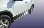 Пороги d76 труба SLITKOFF для Nissan Qashqai +2