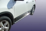Пороги d76 труба SLITKOFF для Nissan Qashqai +2