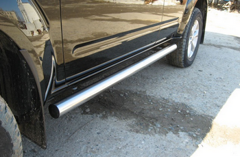 Пороги d76 труба SLITKOFF для Nissan Pathfinder - ОбвесКарРу VIN: NIP11-004. 