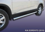 Пороги d76 труба SLITKOFF для Kia Sorento