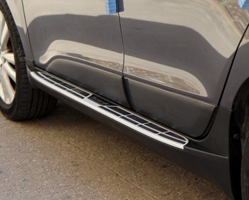Пороги Mobis style интегрированные для Hyundai ix35 - ОбвесКарРу VIN: CNT13-14IX35-005. 