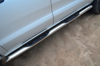 Пороги Russtal - труба 76 мм с накладками (вариант 3) - ОбвесКарРу VIN: TRLT-0001513. 