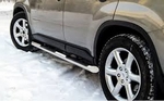 Пороги Russtal - труба 76 мм c накладками (вариант 1)