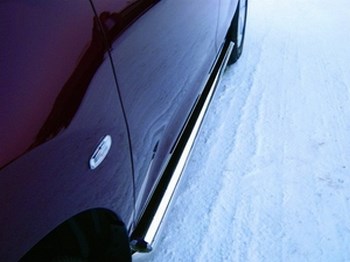 Пороги Russtal - труба овал 75х42 мм - ОбвесКарРу VIN: SJO-000215. 