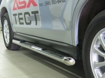Пороги Russtal - труба овал 75x42 мм