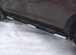 Пороги Russtal - труба овал 75х42 мм с листом