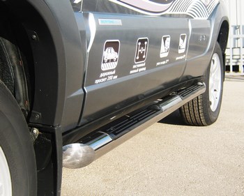 Пороги Russtal стальная труба для Chevrolet Niva (2009-н.в.) - ОбвесКарРу VIN: NBT-0011852. 