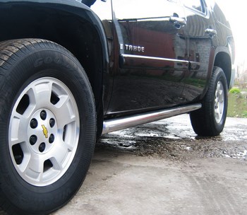 Пороги Russtal стальная труба для Chevrolet Tahoe (2007-2014) - ОбвесКарРу VIN: TCT-0006231. 