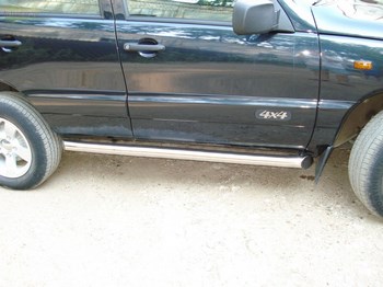 Пороги Russtal стальная труба для Chevrolet Niva (2002-2009) - ОбвесКарРу VIN: NCT-0001842. 