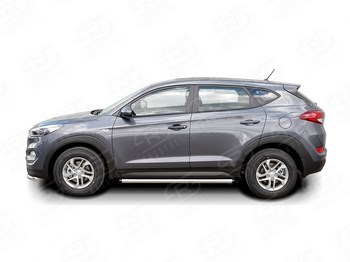 Пороги Russtal труба для Hyundai Tucson (2015-н.в. - ОбвесКарРу VIN: HTT-0022352. 