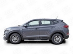 Пороги Russtal труба с накладками для Hyundai Tucson (2015-н.в.)