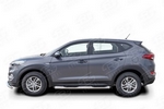 Пороги Russtal труба с накладками для Hyundai Tucson (2015-н.в.)