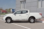 Пороги Russtal труба с накладками для Mitsubishi L200 (2015-н.в.)