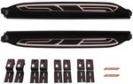 Пороги silver logo интегрированные для Jeep Cherokee