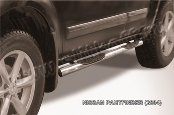 Пороги Slitkoff - труба 76 мм с проступями - ОбвесКарРу VIN: NIP007. 
