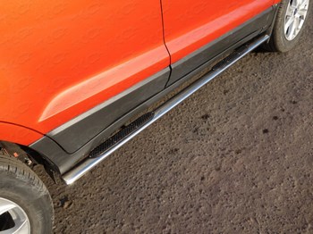 Пороги стальная труба для Ford EcoSport (2013-н.в.) - ОбвесКарРу VIN: FORECOSPOR14-06. 