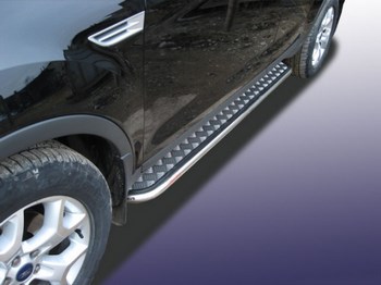 Пороги стальная труба для Ford Kuga (2008-2012) - ОбвесКарРу VIN: FKG010. 