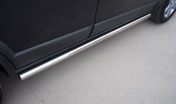 Пороги стальная труба для Hyundai Santa Fe (2010-2012) - ОбвесКарРу VIN: HST-0007692. 