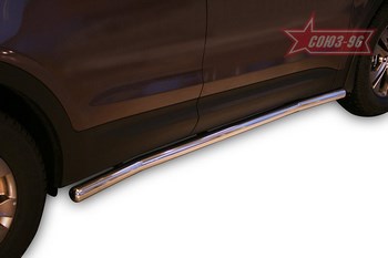 Пороги стальная труба для Hyundai Santa Fe (2012-2015) - ОбвесКарРу VIN: HYSF.80.1620. 