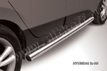 Пороги стальная труба для Hyundai ix35 (2010-2015) - ОбвесКарРу VIN: Hix35-005. 