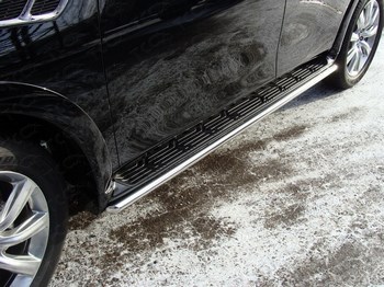 Пороги стальная труба для Infiniti QX80 (2013-н.в.) - ОбвесКарРу VIN: INFQX8014-07. 