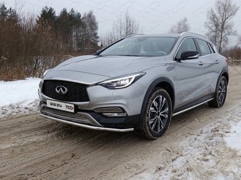 Пороги стальная труба для Infiniti QX30 (2016-н.в.) - ОбвесКарРу VIN: INFQX3016-14. 