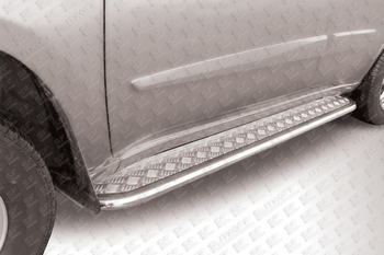 Пороги стальная труба для Chery Tiggo (2012-н.в.) - ОбвесКарРу VIN: CT-FL-007. 