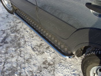 Пороги стальная труба для Chevrolet Niva (2009-н.в.) - ОбвесКарРу VIN: CHEVNIV12-03. 