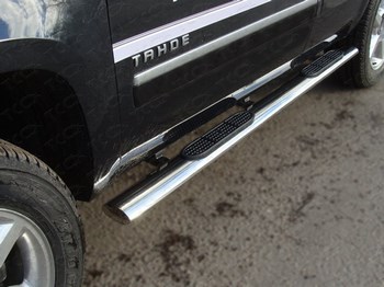 Пороги стальная труба для Chevrolet Tahoe (2007-2014) - ОбвесКарРу VIN: CHEVTAH12-03. 