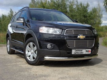 Пороги стальная труба для Chevrolet Captiva (2013-н.в.) - ОбвесКарРу VIN: CHEVCAP12-06. 