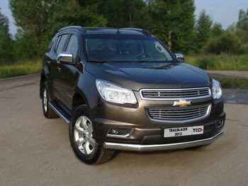 Пороги стальная труба для Chevrolet TrailBlazer (2012-н.в.) - ОбвесКарРу VIN: CHEVTRBL13-06. 