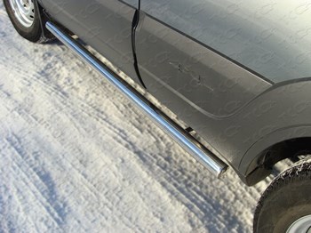 Пороги стальная труба для Chevrolet Niva (2009-н.в.) - ОбвесКарРу VIN: CHEVNIV12-04. 