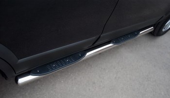 Пороги стальная труба для Citroen C-Crosser (2007-2013) - ОбвесКарРу VIN: CCT-0001773. 