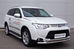 Пороги труба D42 с листом RUSSTAL для Mitsubishi Outlander