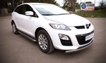 Пороги труба D42 с листом RUSSTAL для Mazda CX-7