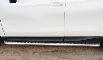 Пороги труба D42 с листом RUSSTAL для Subaru Forester - ОбвесКарРу VIN: SUFL-001602. 