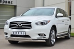 Пороги труба D42 с листом RUSSTAL для Infiniti JX35