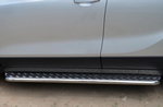 Пороги труба d42 с листом RUSSTAL для Opel Mokka