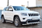 Пороги труба D42 с листом RUSSTAL для Jeep Grand Cherokee