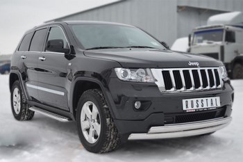 Пороги труба D42 с листом RUSSTAL для Jeep Grand Cherokee - ОбвесКарРу VIN: JGL-001198. 